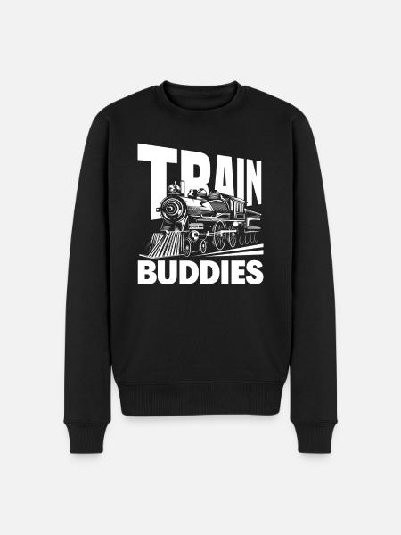 Train Buddies Railway Friends - Men's Premium Organic Jumper - black
