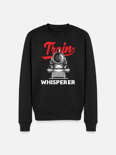 Train Whisperer - Men's Premium Organic Jumper - black