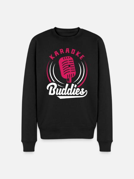 Karaoke Buddies Microphone Retro Style - Men's Premium Organic Jumper - black