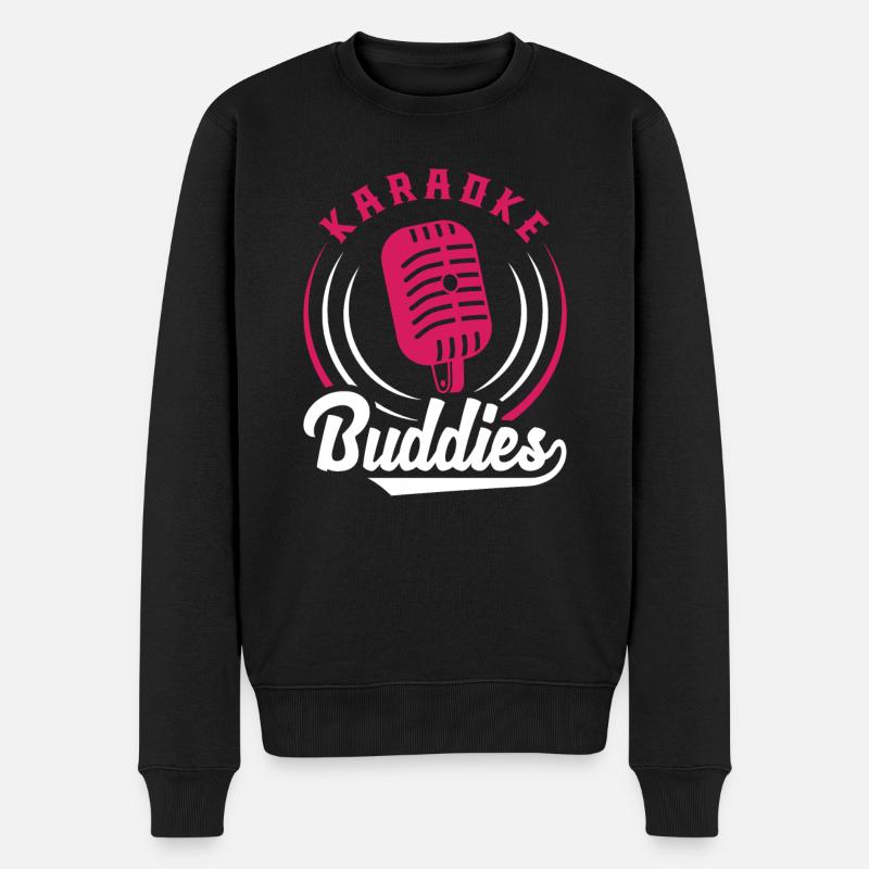 Karaoké Buddies Microphone Style Rétro - Pull Premium bio Homme - noir