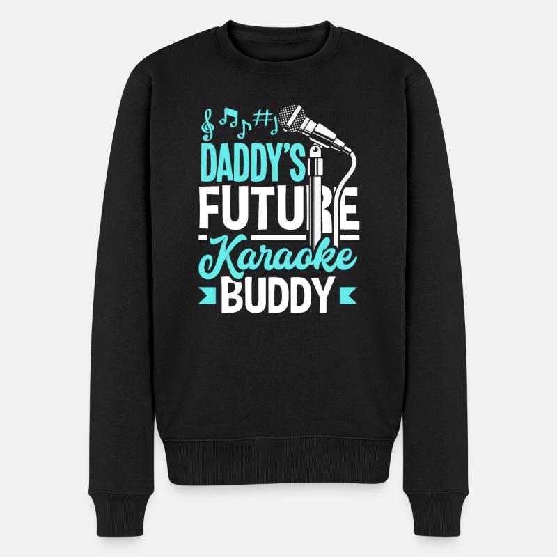 Daddy's Future Karaoke Buddy - Men's Premium Organic Jumper - black