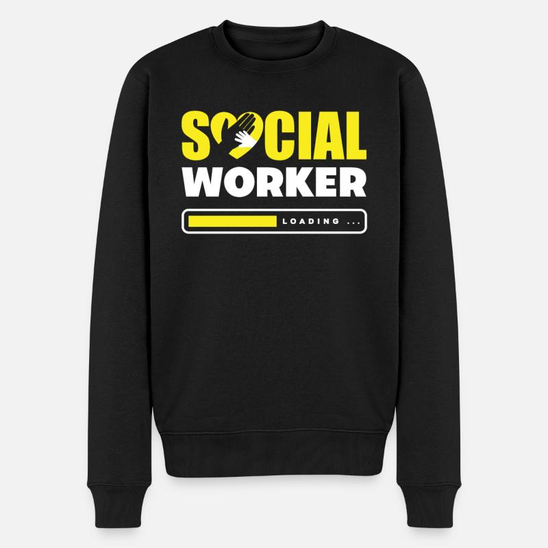 Sozialarbeiter Wird Geladen... - Männer Premium Bio Pullover - Schwarz