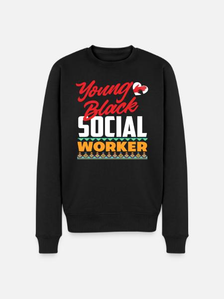 Young Black Social Workers - Men's Premium Organic Jumper - black