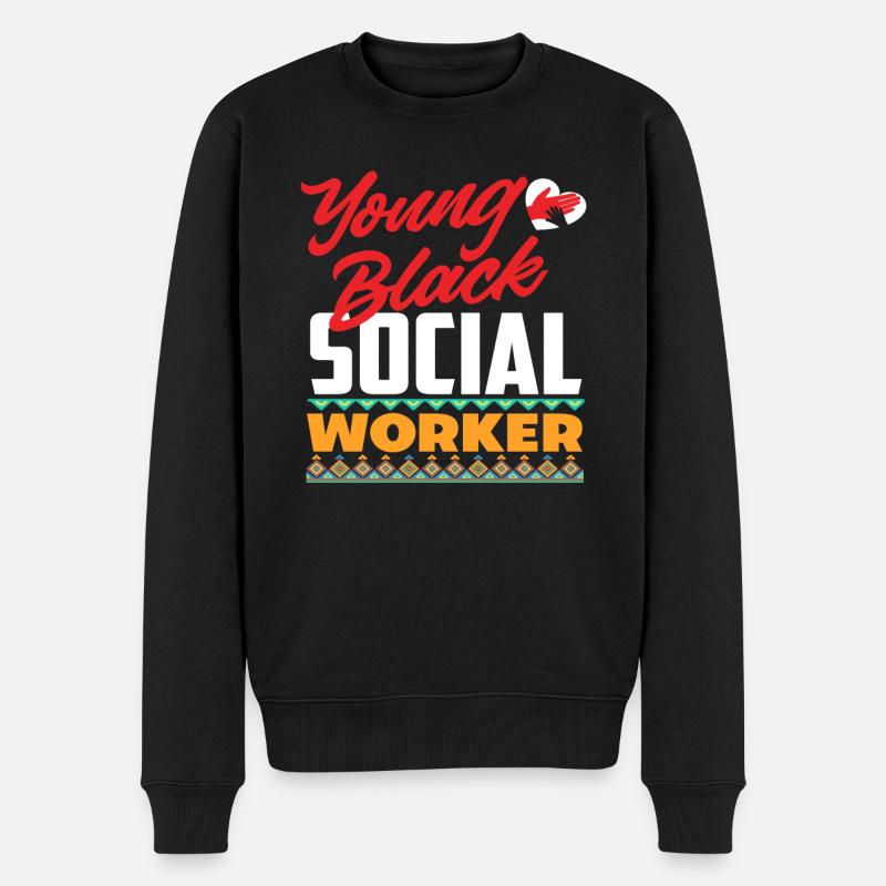 Jeunes travailleurs sociaux noirs - Pull Premium bio Homme - noir