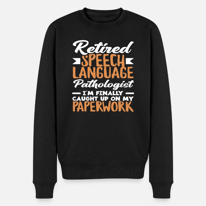 Retired Speech Language Pathologist - Men's Premium Organic Jumper - black