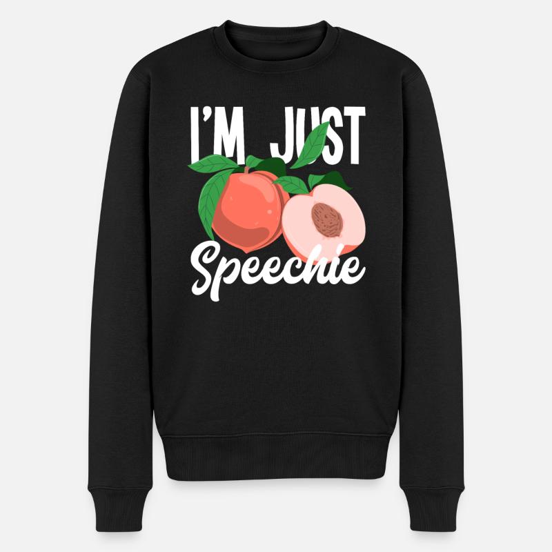 I'm Just Speechie - Männer Premium Bio Pullover - Schwarz