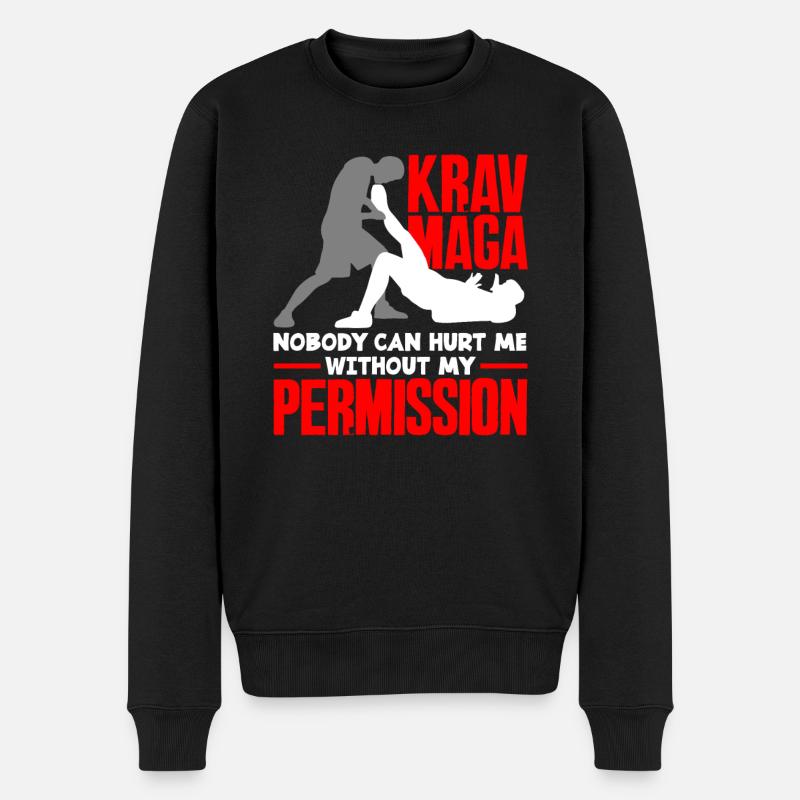 Krav Maga Selbstverteidigung - Männer Premium Bio Pullover - Schwarz