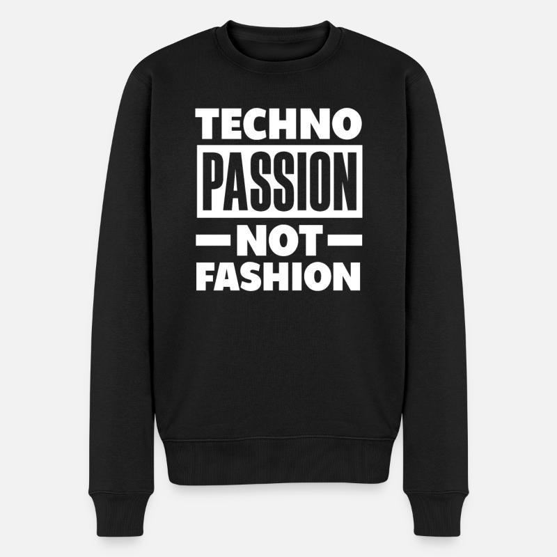 Techno Passion Für Techno Liebhaber - Männer Premium Bio Pullover - Schwarz