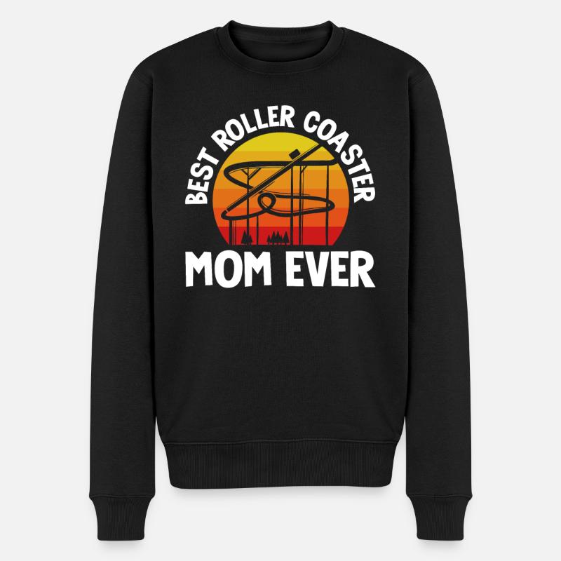 Achterbahn Beste Mama Aller Zeiten - Männer Premium Bio Pullover - Schwarz