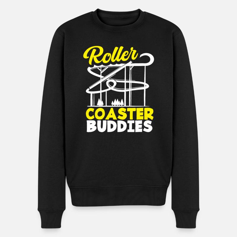 Roller Coaster Friends Aventure - Pull Premium bio Homme - noir