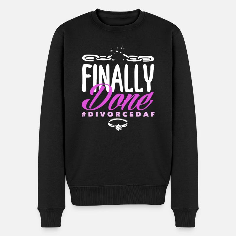 Endlich Gemacht Feiern Scheidung - Männer Premium Bio Pullover - Schwarz