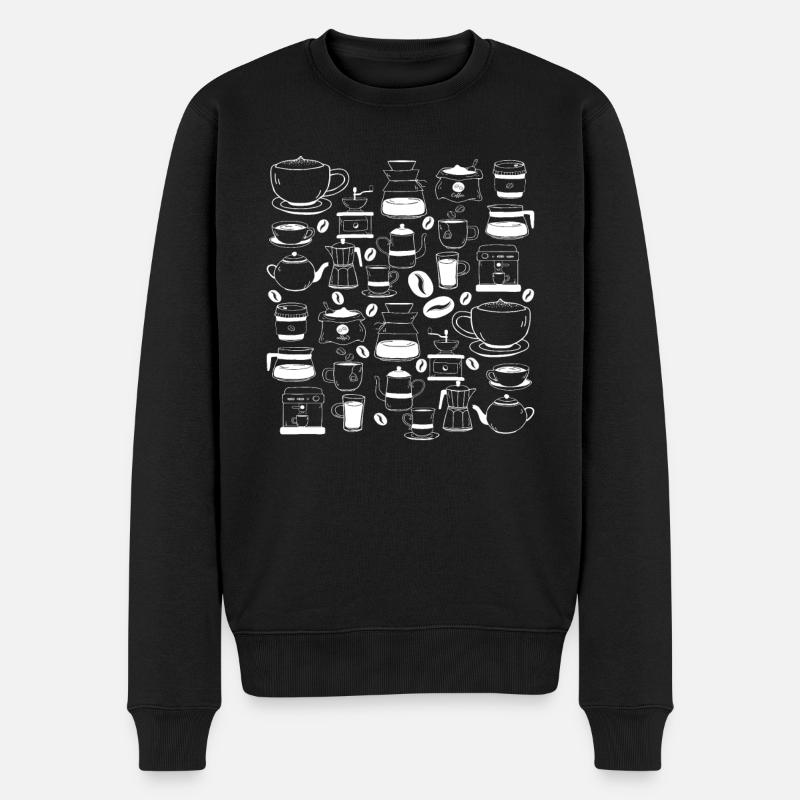 coffee lovers breakfast delight - Men's Premium Organic Jumper - black