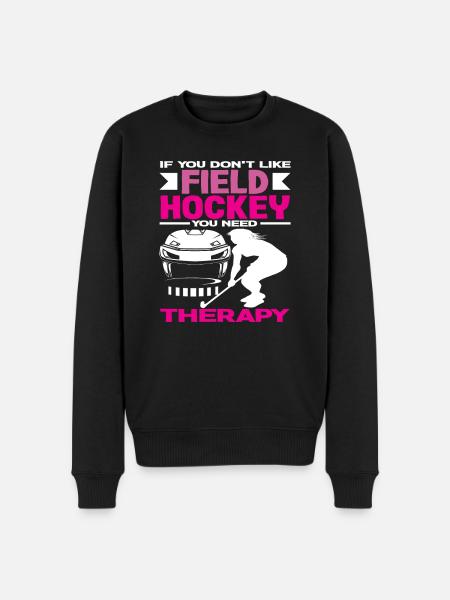Field Hockey Player Therapy Saying - Men's Premium Organic Jumper - black