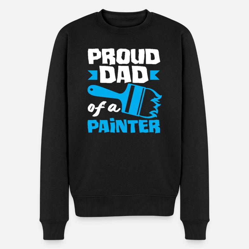 Fier papa d’un peintre parfait - Pull Premium bio Homme - noir