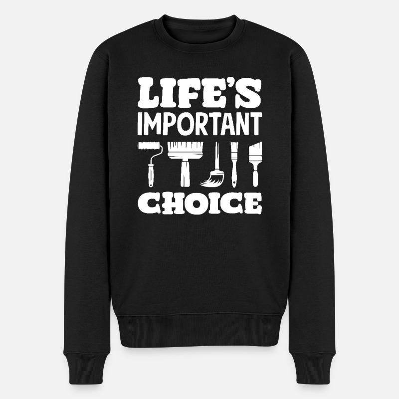 Vital Choice Painter Tools - Men's Premium Organic Jumper - black