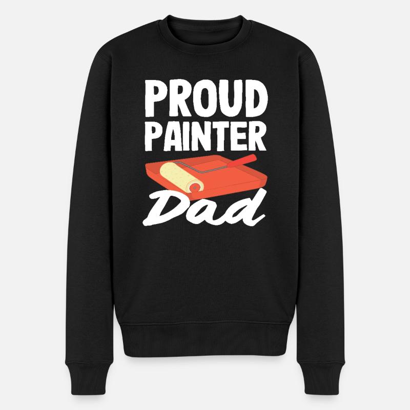 Fier papa peintre - Pull Premium bio Homme - noir