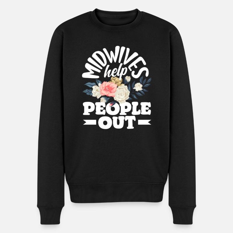 Les sages-femmes aident les gens - Pull Premium bio Homme - noir