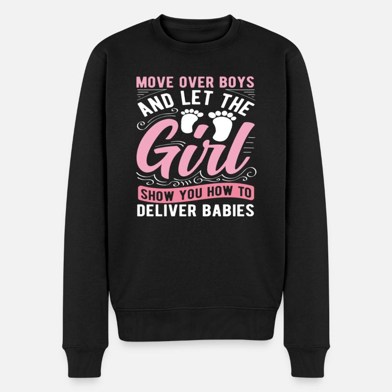 Une sage-femme montre comment accoucher - Pull Premium bio Homme - noir