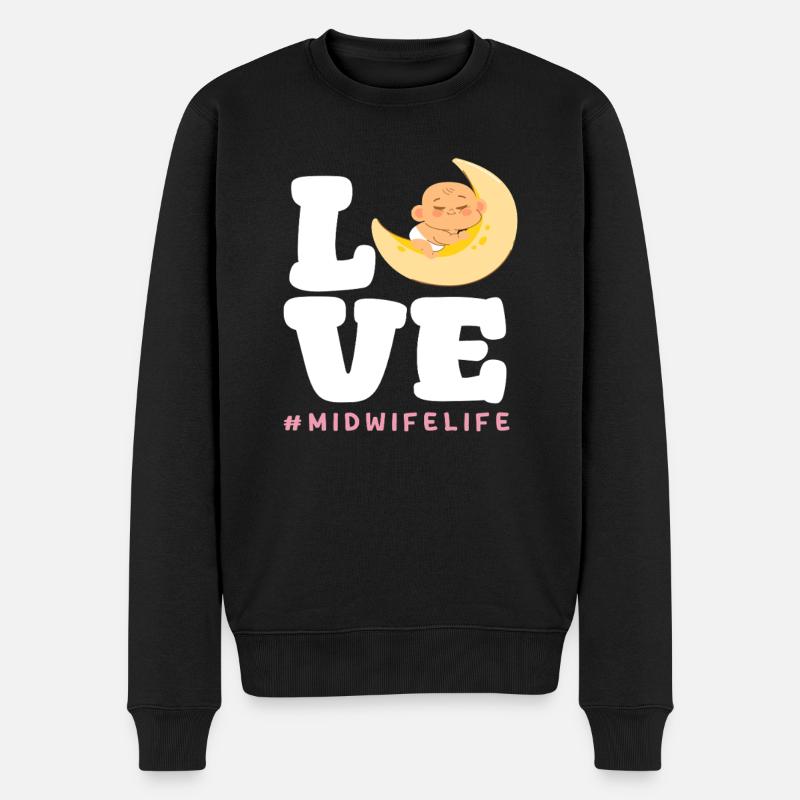 Chère sage-femme, #MidwifeLife Design - Pull Premium bio Homme - noir