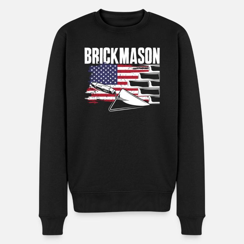 Maçon Briqueteur-maçon American Pride - Pull Premium bio Homme - noir