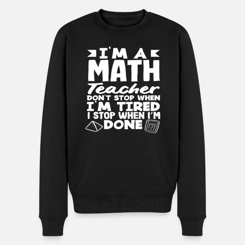 Mathe Lehrer Mathematik Geschenk - Männer Premium Bio Pullover - Schwarz