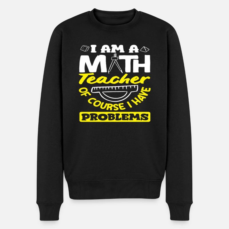 Math Teacher Math Gift - Men's Premium Organic Jumper - black