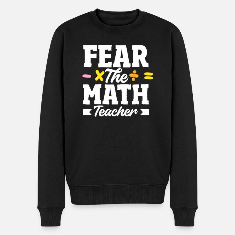 Math Teacher Math Gift - Men's Premium Organic Jumper - black
