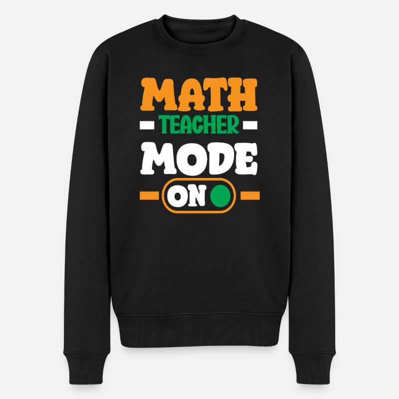 Mathe Lehrer Mathematik Geschenk - Männer Premium Bio Pullover - Schwarz