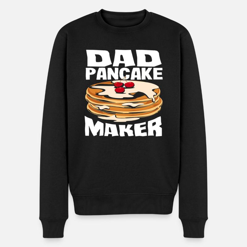 Pancakes Dad Pancake Maker - Männer Premium Bio Pullover - Schwarz