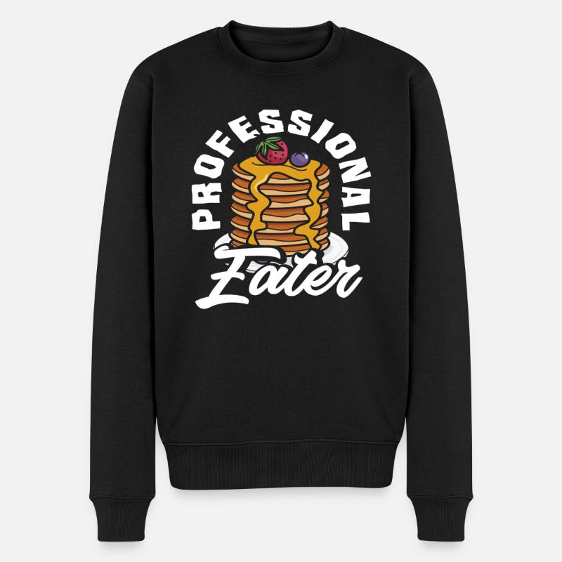 Pancakes Professional Eater Fun - Men's Premium Organic Jumper - black