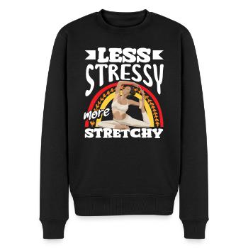 Pilates : moins de stress, plus de flexibilité - Pull Premium bio Homme - noir - Devant - Nico (187cm)