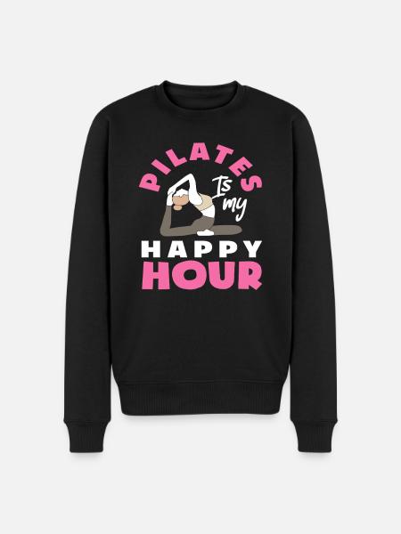 Pilates is my happy hour - Men's Premium Organic Jumper - black