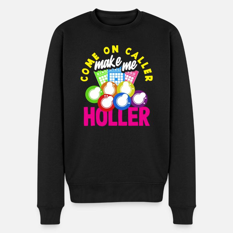 Joueurs de bingo Venez m’appeler - Pull Premium bio Homme - noir