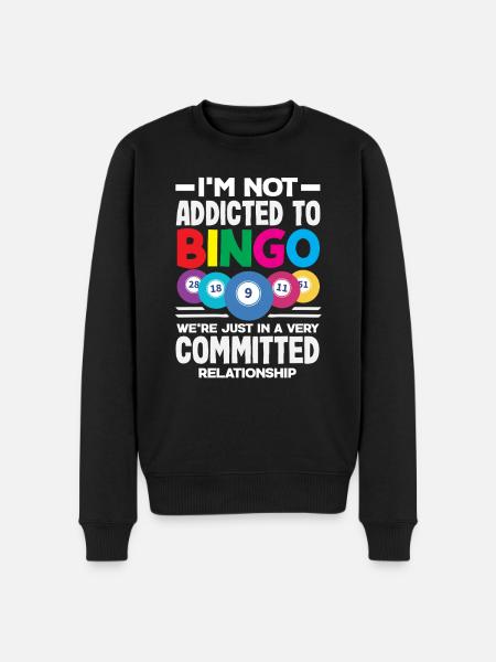 Bingo Engaged Relationship Statement - Men's Premium Organic Jumper - black