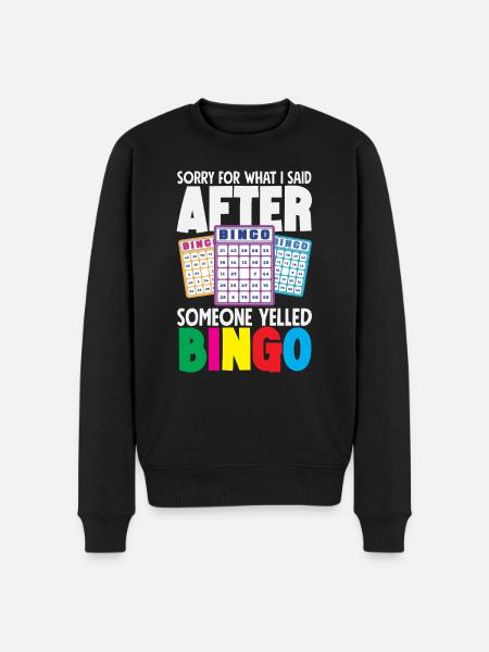 Apologies after the bingo scream - Men's Premium Organic Jumper - black