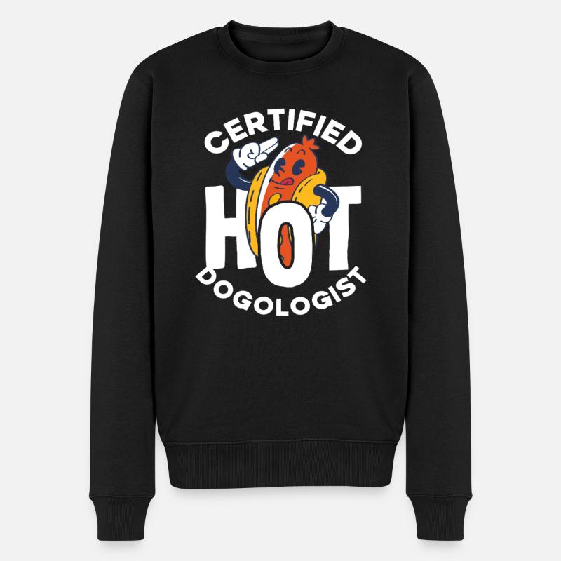 Amateur de hot-dogs certifié - Pull Premium bio Homme - noir