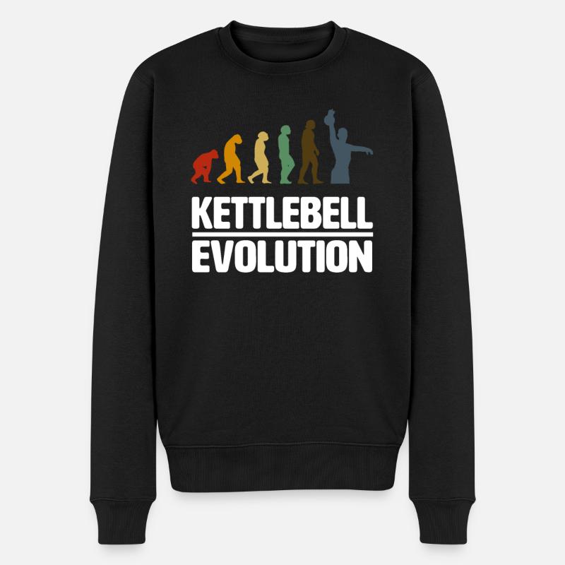 Kettlebell Evolution Athletic Fitness - Männer Premium Bio Pullover - Schwarz