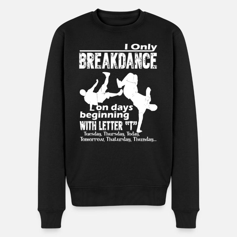 Breakdance Drôle Breakdance - Pull Premium bio Homme - noir