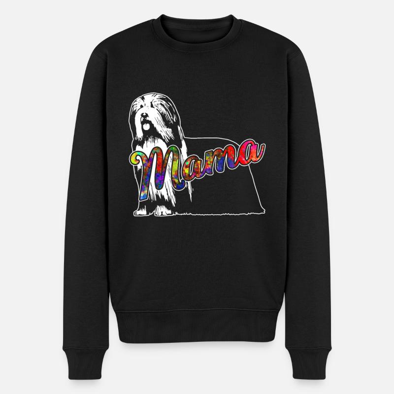 Bearded Collie Bearded Collie Mama - Pull Premium bio Homme - noir