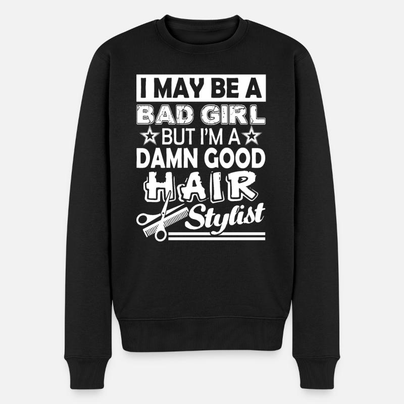 Friseur Guter Friseur - Männer Premium Bio Pullover - Schwarz