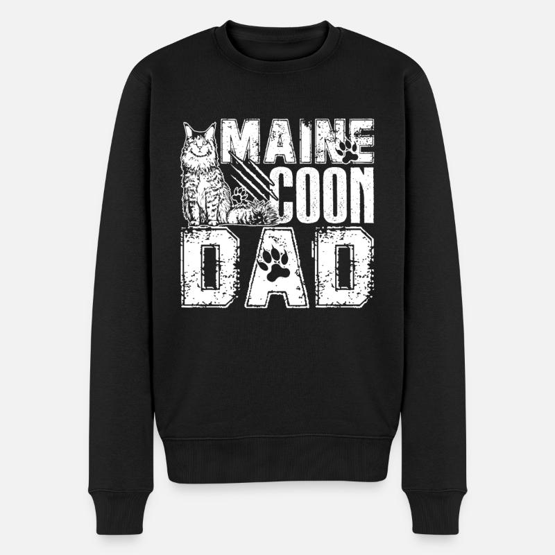 Maine Coon Maine Coon Dad - Männer Premium Bio Pullover - Schwarz