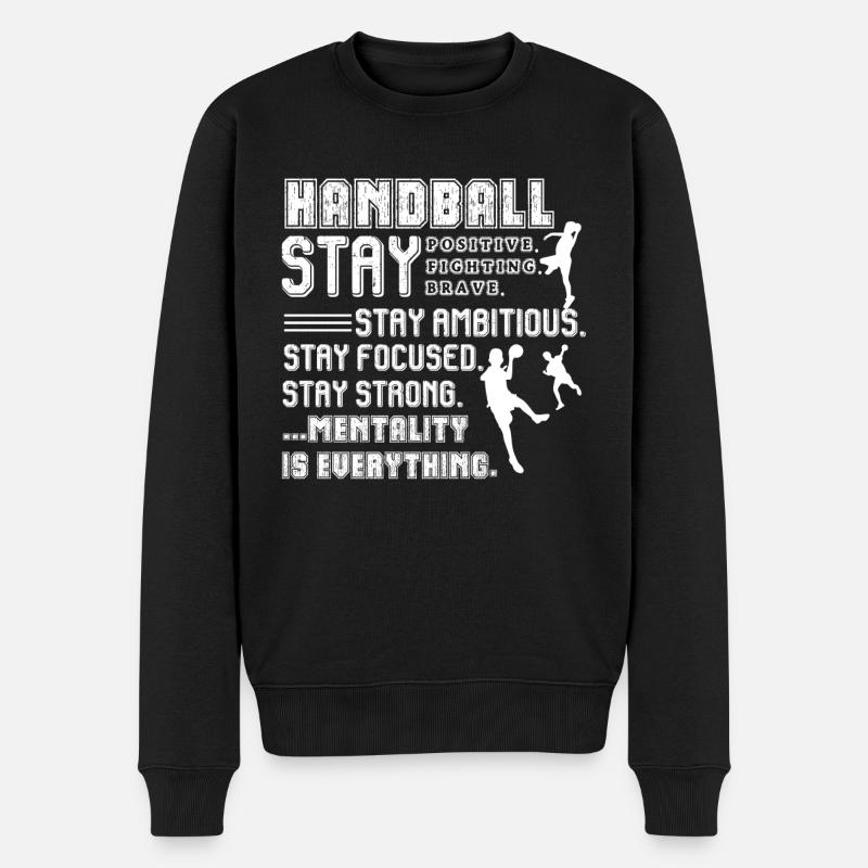 Handball Dinge über Handball - Männer Premium Bio Pullover - Schwarz