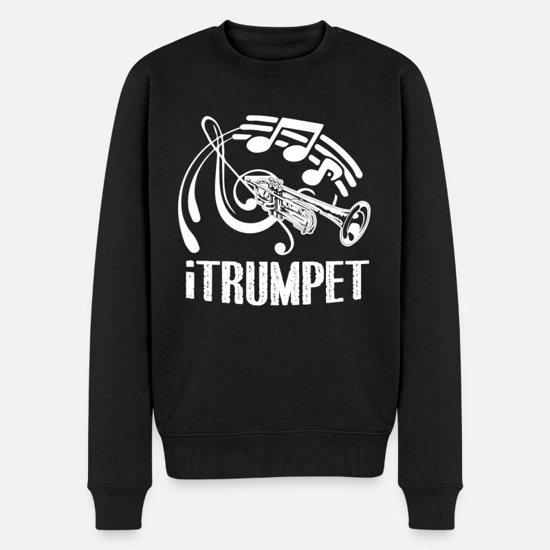 Trompette Trompette drôle - Pull Premium bio Homme - noir