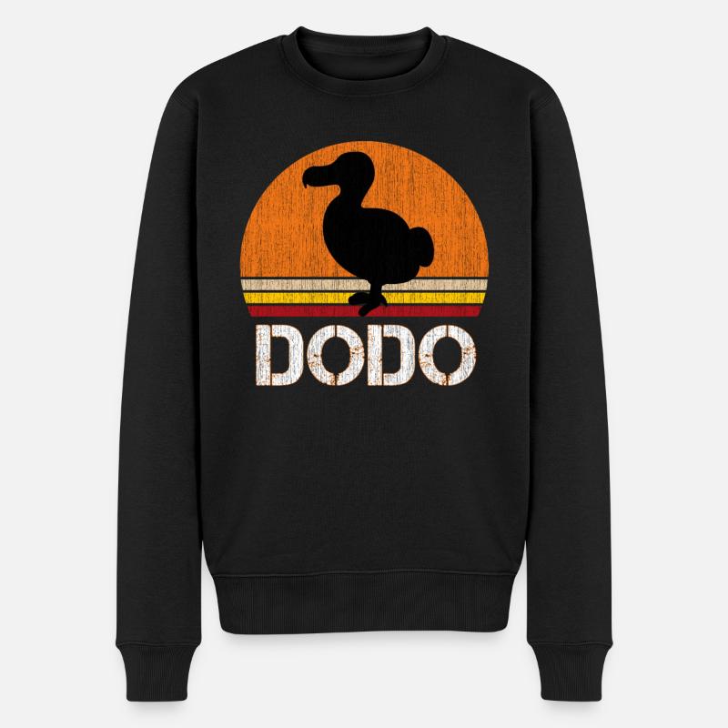 Cooles Dodo Vintage Design - Männer Premium Bio Pullover - Schwarz