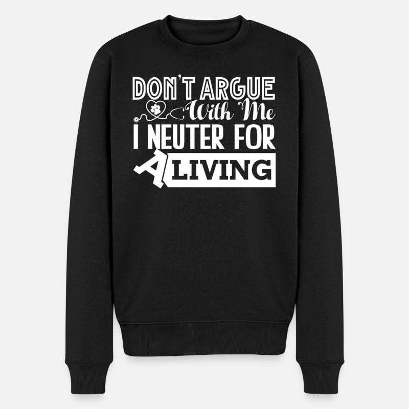 Tierarzt Neutrum zum Leben - Männer Premium Bio Pullover - Schwarz