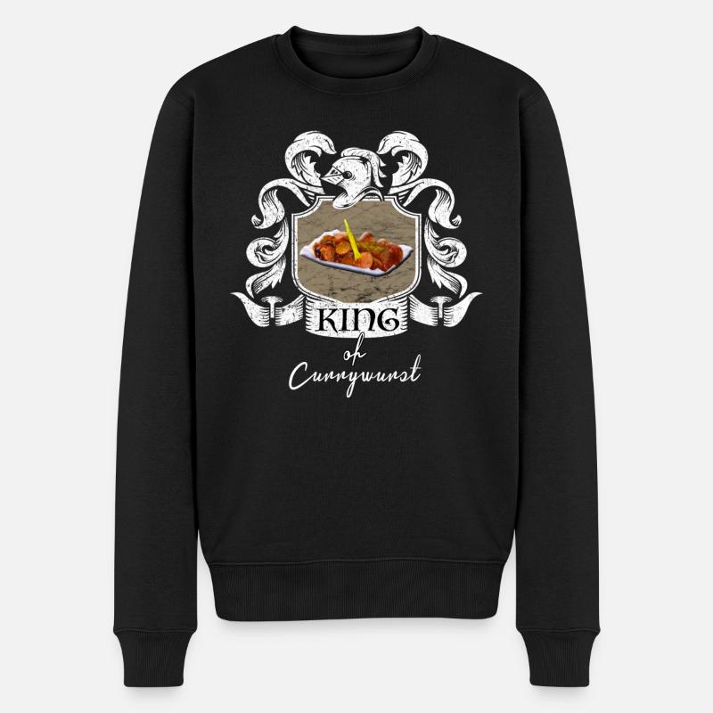 King Of Currywurst - Männer Premium Bio Pullover - Schwarz