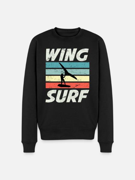 Wing Surf Silhouette Wing Foiler Wingfoiler - Maglione ecologico premium da uomo - nero