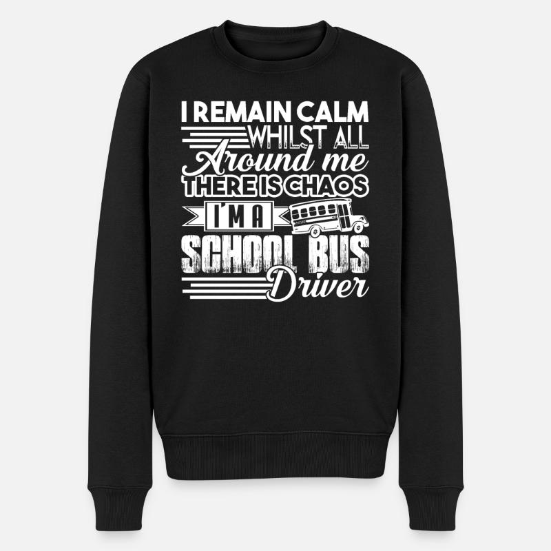 Schulbusfahrer Ich bin ein Schulbusfahrer - Männer Premium Bio Pullover - Schwarz
