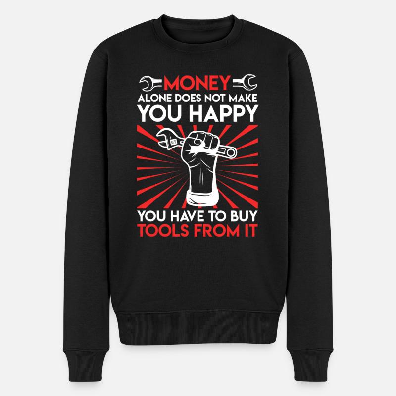 Werkzeug Spruch Werkstatt Schrauber Geschenk - Männer Premium Bio Pullover - Schwarz