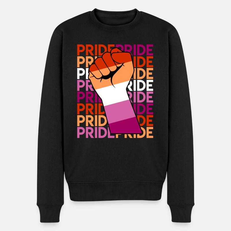 Lesbisch Pride LGBT Pride Homosexuell Lesbian - Männer Premium Bio Pullover - Schwarz
